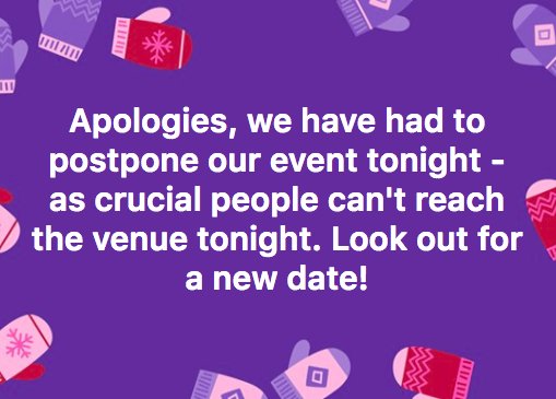 Our event tonight is postponed until better weather! Please spread the word #frome #fairtrade