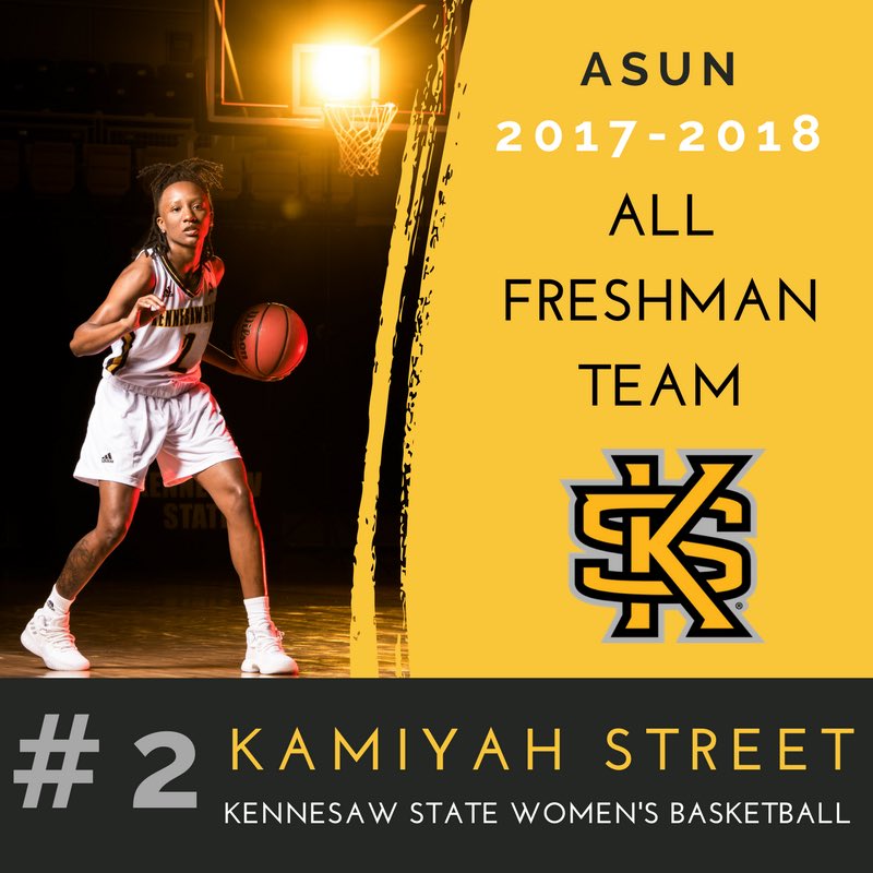 headcoachead's tweet photo. Congratulations Kamiyah Street and Alexis Poole on being named @ASUNWBB All-Freshman Team #GoKSUOwls #OurFirstClassFirstClass
Only the best stay in State π #GeorgiaGirls @KSUOwlsWBB https://t.co/ags1uZAArq