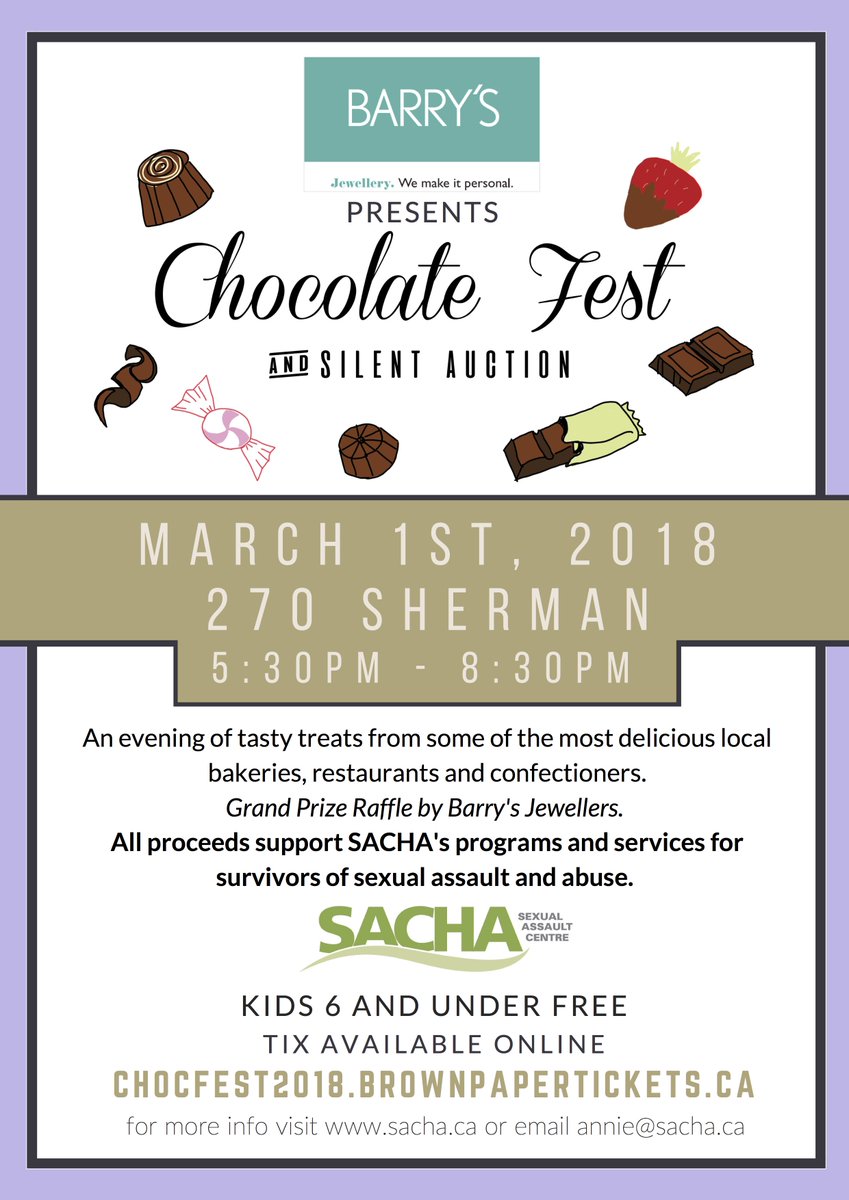ByMadeleineHam's tweet photo. See you tonight #ChocolateFest @SACHAhamont @CottonFactoryCA #HamOnt https://t.co/6yaorHGBLI