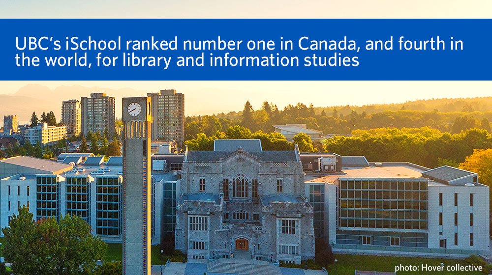 #UBC's iSchool is now ranked number one in Canada for graduate education in library and information studies. Learn more ow.ly/pTfy30iHfmk