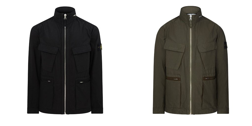 stone island light cotton nylon twill