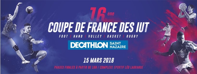 Iutbeziers's tweet photo. Tous nos départements seront représentés le 15 mars pour la 16ème édition de la Coupe de France des IUT à Saint-Nazaire. Nos équipes se préparent depuis plus d'un an pour la 3ième mi-temps, culture biterroise oblige 😀😆 https://t.co/ifGLUdw8ah