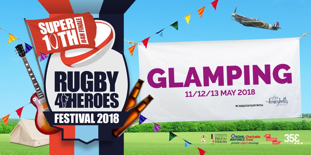 Rugby4Heroes's tweet photo. 🏉WIN A FREE GLAMPING PACKAGE for the #Rugby4Heroes festival! 🏉

We have @honeybellstents joining us with their incredible glamping pods this year. 

We’re GIVING AWAY festival entry &amp; a luxury camping package for 4!

🔄Just RETWEET to enter 🔄
(T&amp;Cs https://t.co/70bEGME6w6) https://t.co/vacS9gR2eA
