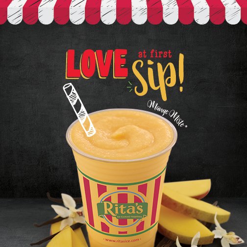 Shake up your routine with a delicious Mango Misto.  Fresh Mango Italian Ice blended with creamy Vanilla Custard. #ShakeItUp #RitasofVisalia