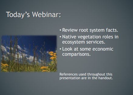 this webinar is a good take on the ecosystem services that native plants provide.  live in one hour, and slides are available at the link
forestrywebinars.net/webinars/nativ…