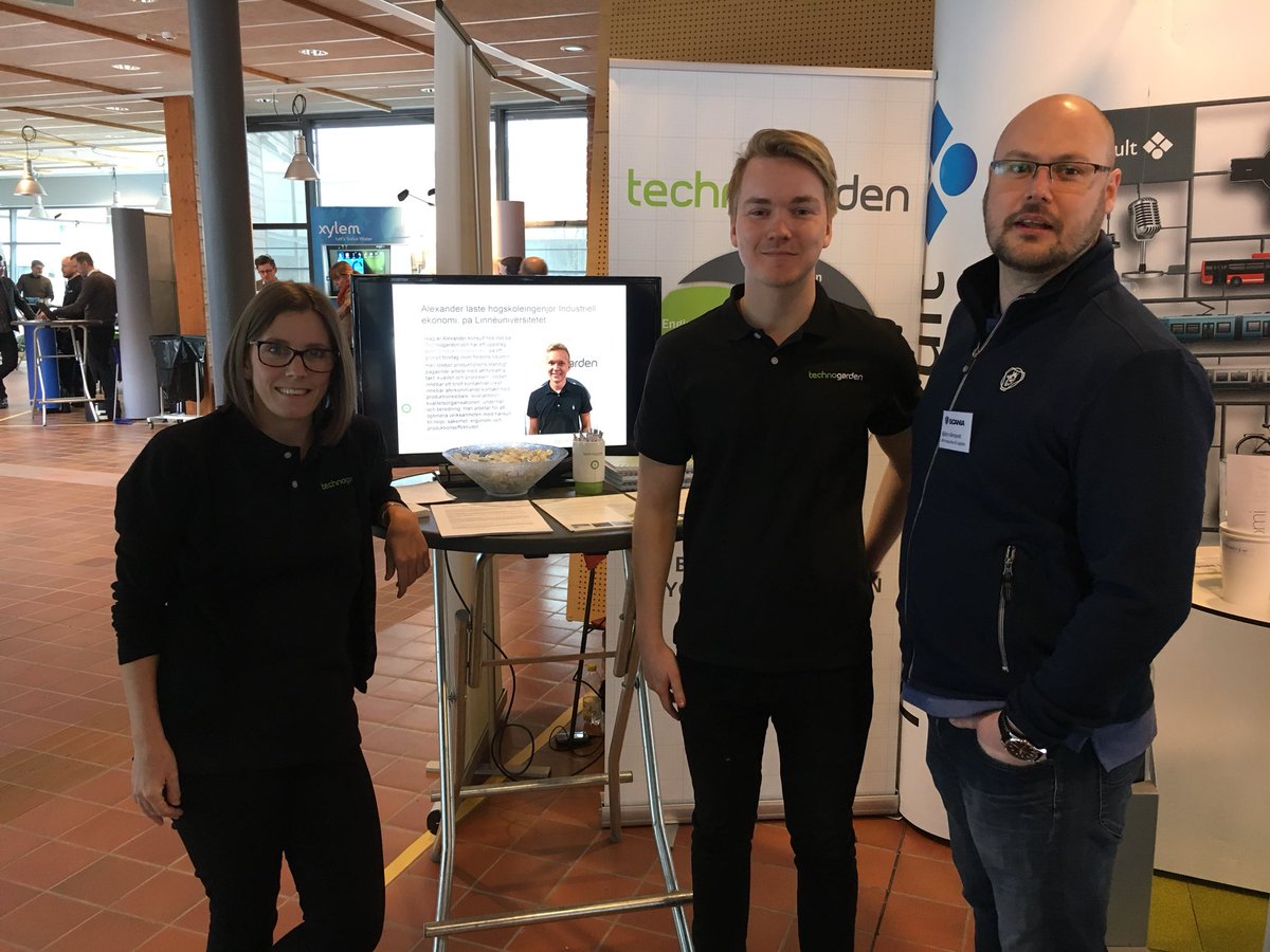 TECHNOGARDENAB's tweet photo. Tack till alla er som besökte oss på Linnéuniversitetets arbetsmarknadsdag AMÅR idag 
#ingenjörsjobb #ingenjör #student https://t.co/3lSq3kJVyh