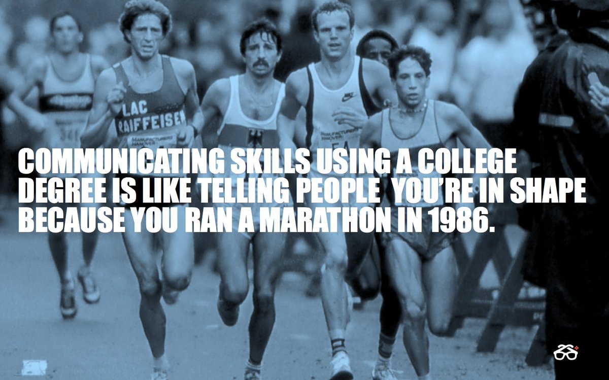 College degrees suck for describing your current skills. #degreed