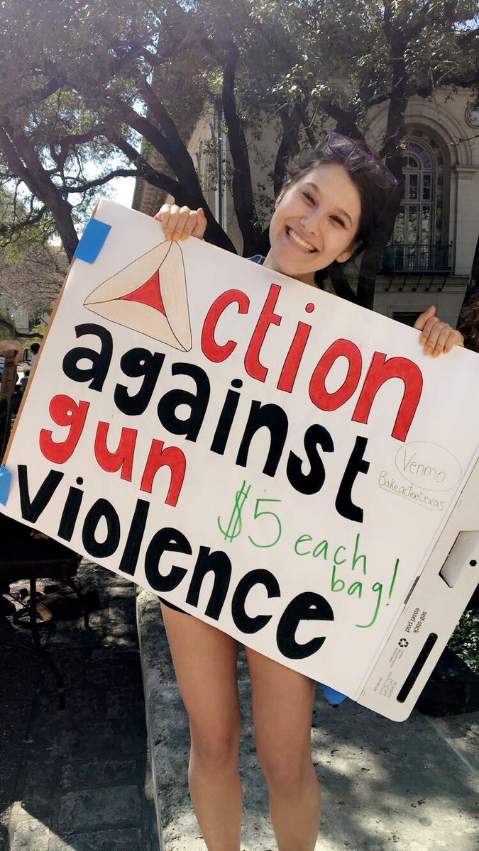 Sisters standing up for what they believe in! #hamentashen #standupagainstgunviolence #parklandstrong #utstrong
