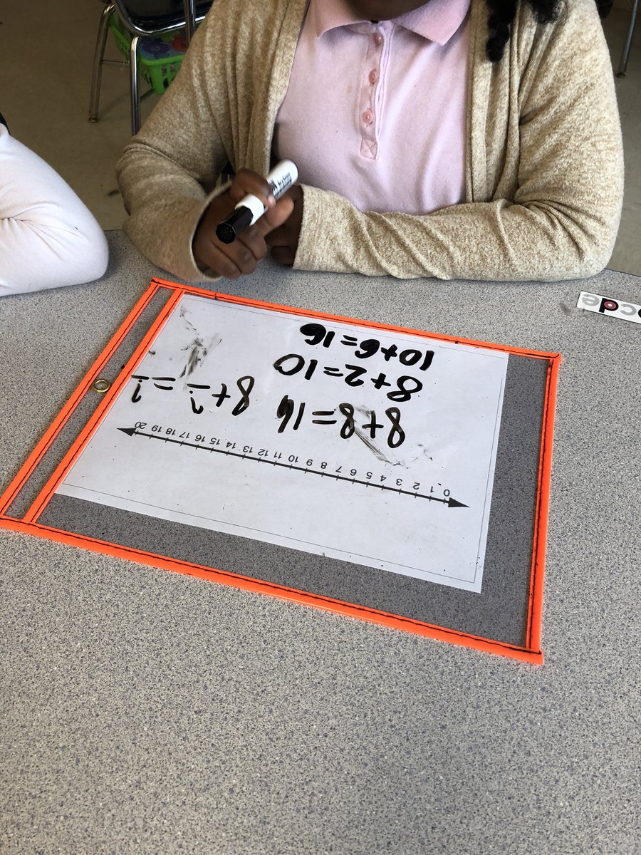 1standTenn's tweet photo. Making a 10 to add on a number line... whoa! Super hard skill for my firsties but they are doing so great! #proudteacher https://t.co/zE2NV5LrJ8