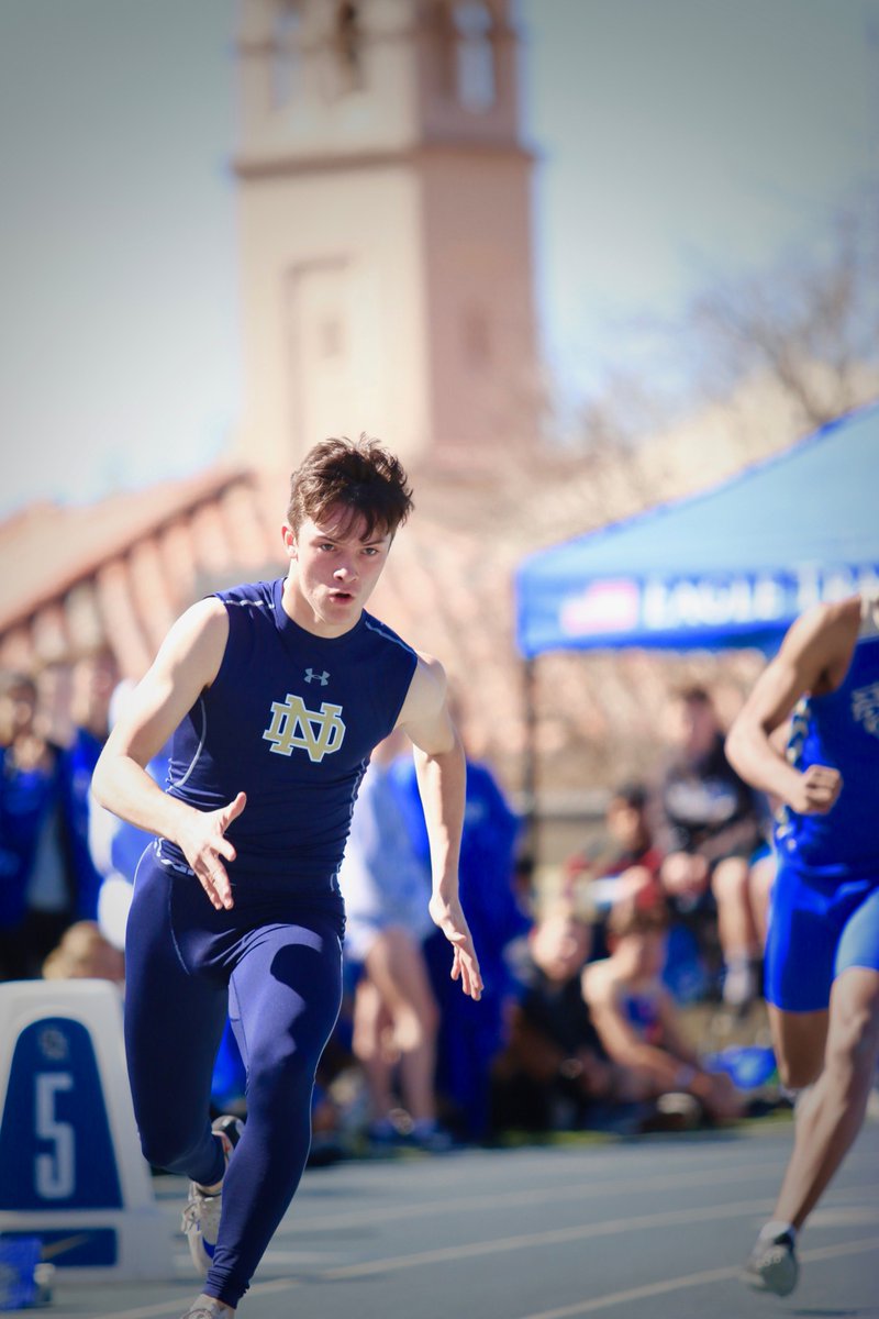 GriffCleveland's tweet photo. 2nd Meet of the season vs St Francis. Looking for a PR in the 200 and 400. #ndhstrack  #sprint #personalbest https://t.co/A8b51jDA6O