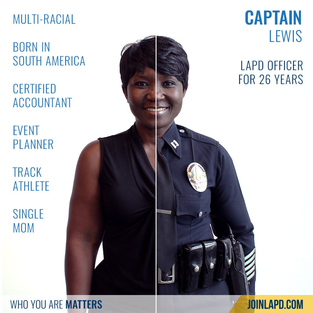 Captain Beverly Lewis is an immigrant and single mother who has become one of our most respected leaders and Captains here at the LAPD. #chooseyourfuture #joinLAPD #leadHERship #immigrants #wegetthejobdone

joinlapd.com