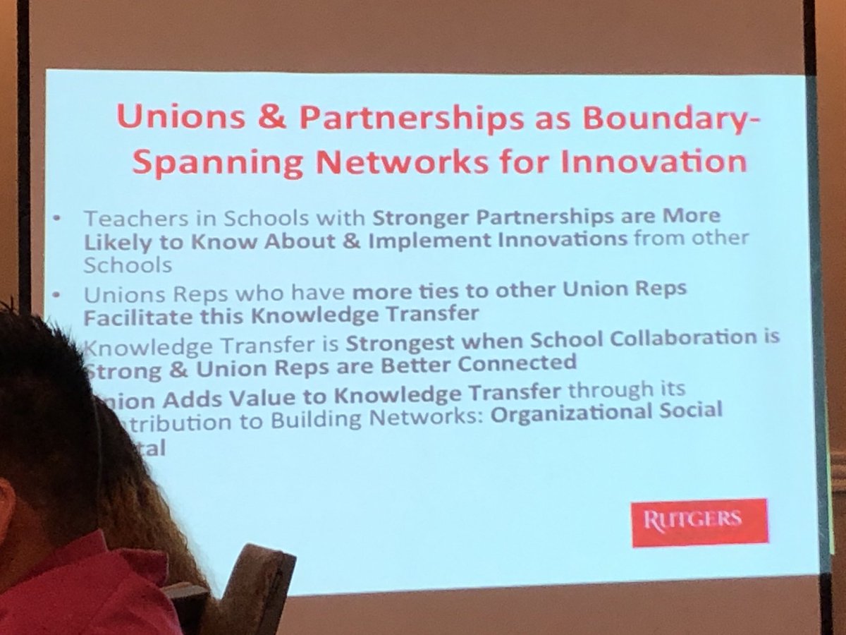 UTSantaClara's tweet photo. “Teachers in schools with stronger partnerships are likely to know about & implement innovations from other schools” #CalTURN https://t.co/LC16tFMmNI