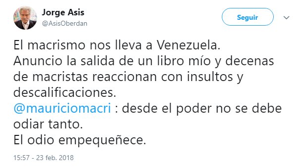 Macri se va a tomar el trabajo de odiarte a vos, ridículo!!!!... ni se acuerda que existís pelotudo atómico  😂😂😂😂😂🤣😅😬😁