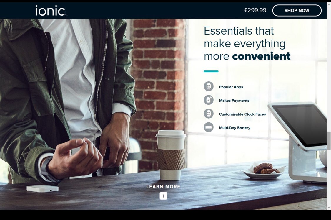 This is an advert for the <a href="/fitbit/">fitbit</a> ionic. Is the guy indicating they are not very good? @FitbitUK <a href="/FitbitSupport/">Fitbit Support</a>