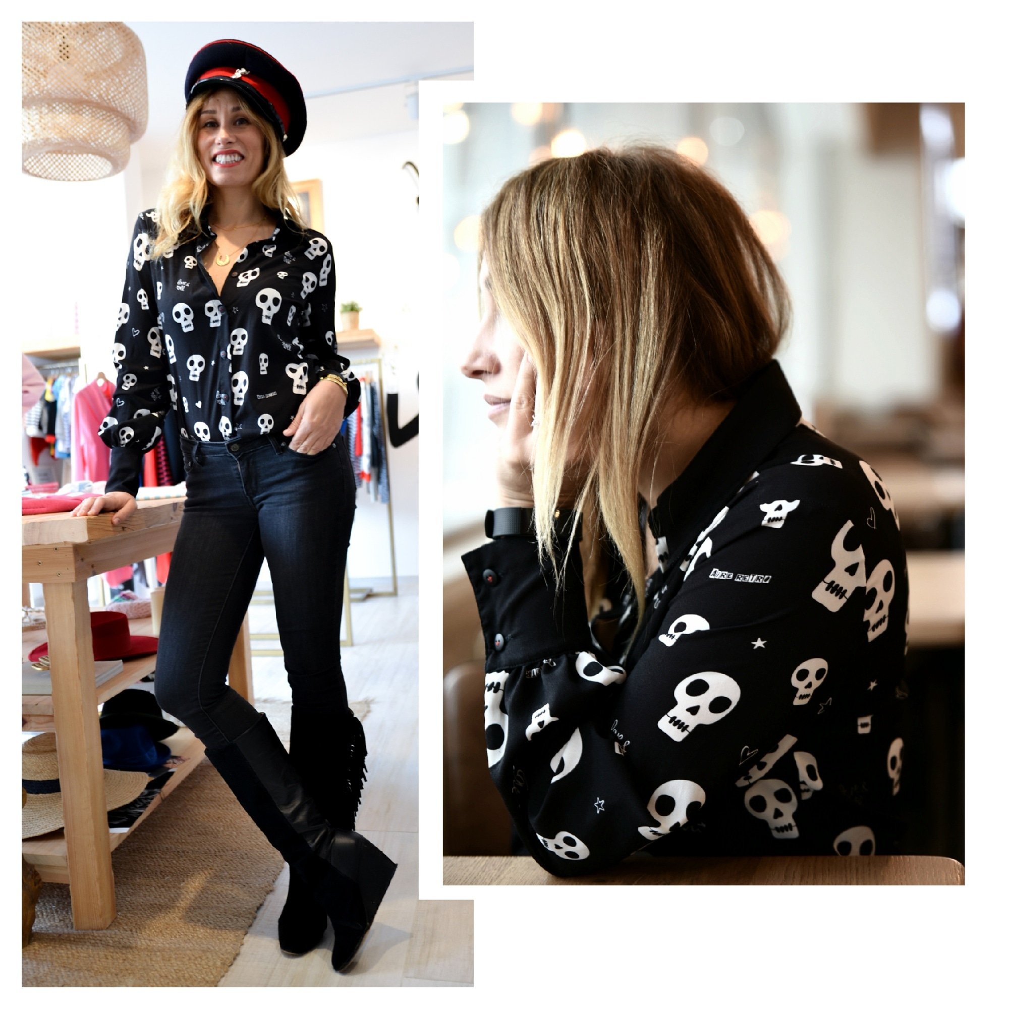 Camisa calaveras aire retro hotsell
