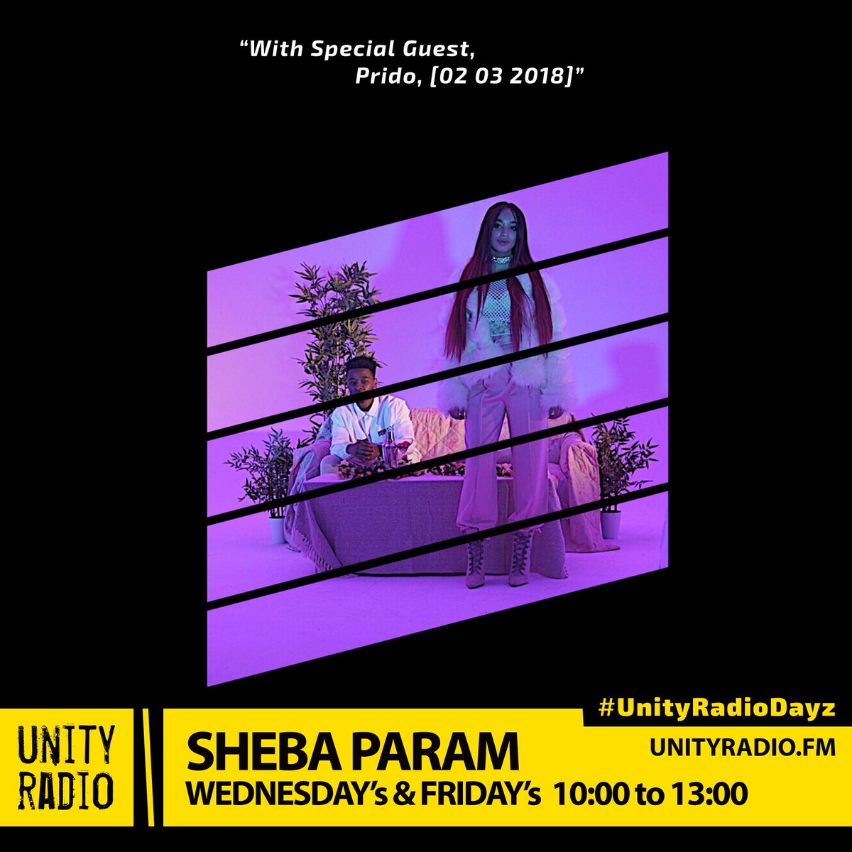 UNITYRADIOFM's tweet photo. #Int This Friday Manchester's own @Pridoz Joins Unity Radio's @Sheba_Chi to talk about his new single 'One time' FT @TabithaJadeTJx . Tune in between 10-1pm, https://t.co/vRRb8T8niD
#Pirdo #Tabithajade #UnityRadio #Manchester #MCR #Realsoundofthecity https://t.co/n7NCWnmvvb