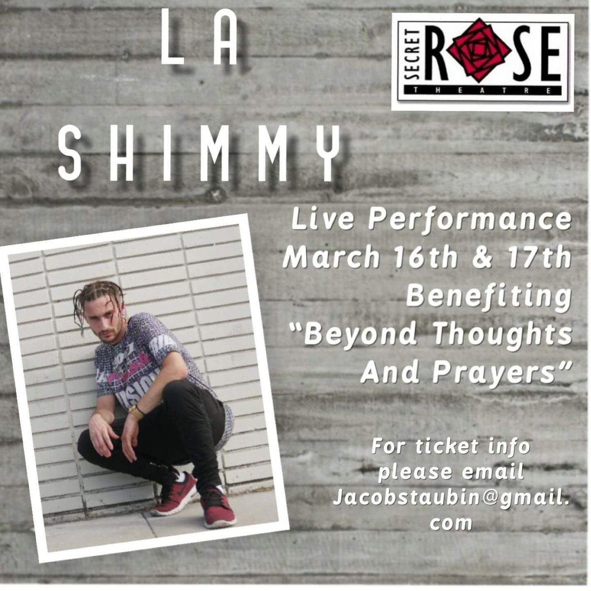Lashimmy3's tweet photo. March 16 and 17
 POP out. 
Secret rose theatre. North hollywood
5 dolla tickets
Will be performing all new music!! https://t.co/r9BRv2NiNr