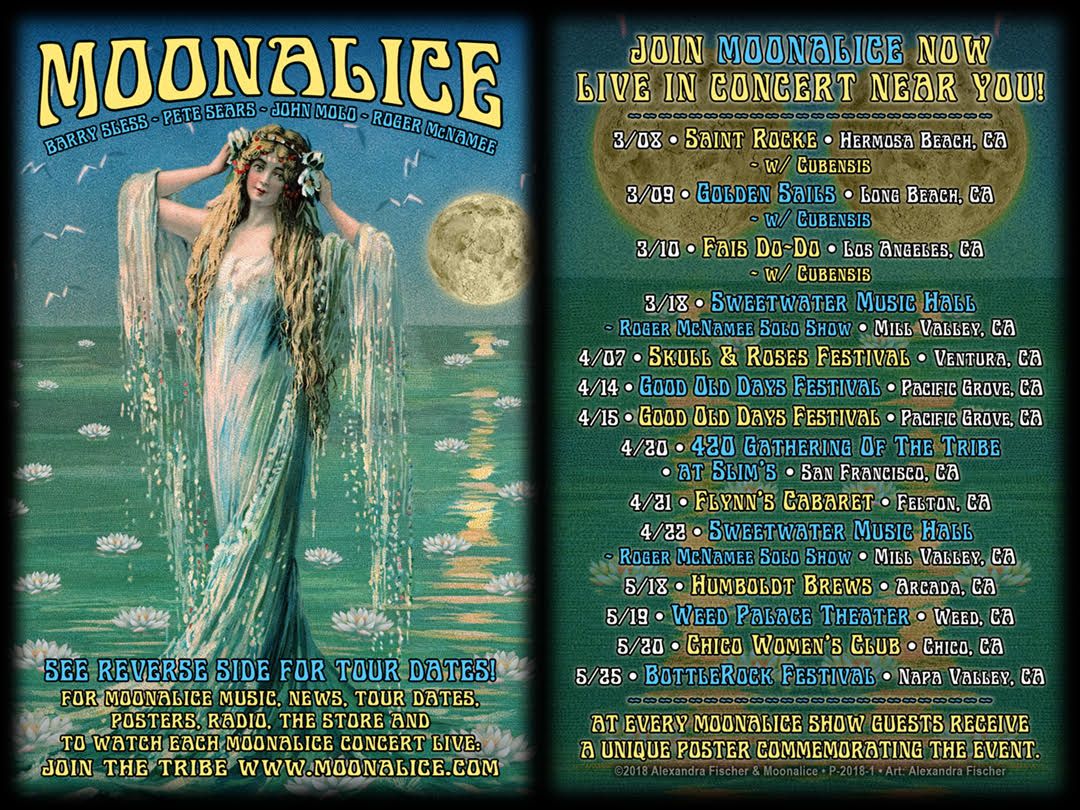 Ann_Atomic's tweet photo. Moonalice - live in concert!!! Save the dates - dust off your dancing shoes!!! Stunning artwork by Alexandra Fischer!!! https://t.co/8HlBHw6kq7