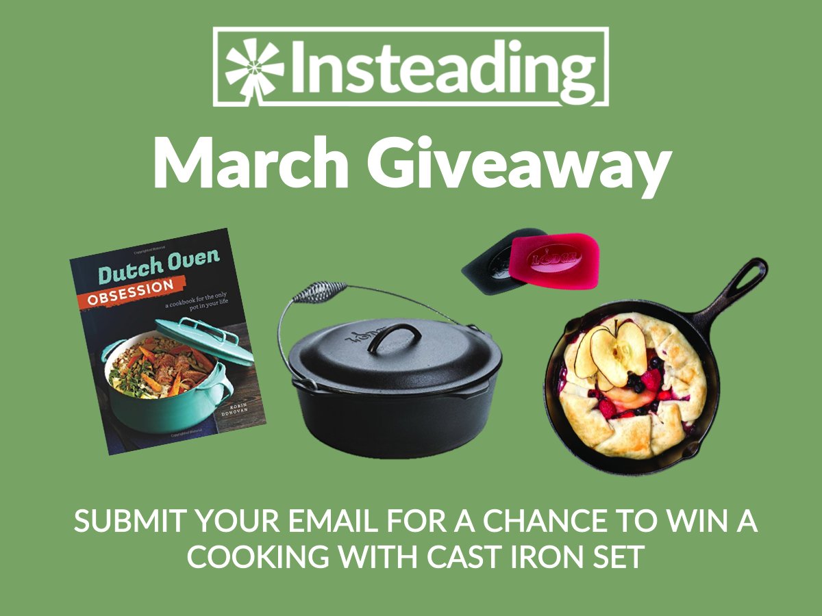 Insteading's tweet photo. Get started with cast iron cooking with this month's #giveaway: https://t.co/HUJFERMZqF https://t.co/QKveG4hCJY