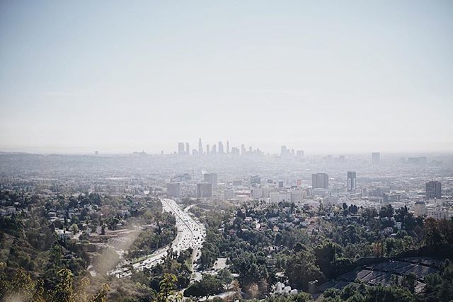 tranley's tweet photo. Hazy Mulholland Morning. ☁️ According to @waze, Mulholland Drive was the best way to get from DTLA to WeHo. #neveragain https://t.co/3A6DDQckYi https://t.co/sMHnBrC9kz