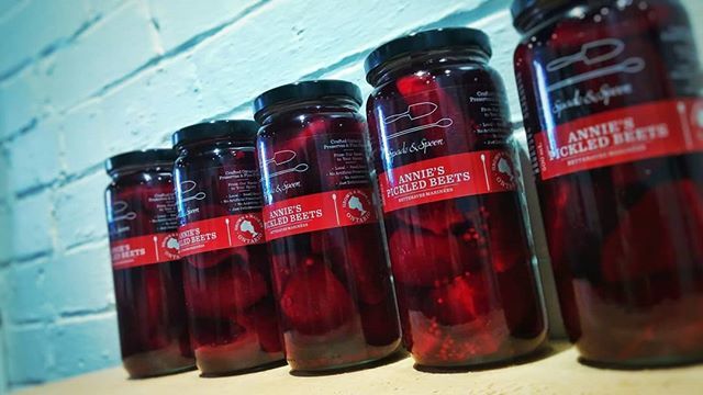 spade_and_spoon's tweet photo. We've been busy busy busy getting our BEETS into jars this winter! Lot's of ANNIE'S PICKLED BEETS to keep the beat going all year round 😉

#beets #pickles #cantbeetit https://t.co/XtYrkf5qhi https://t.co/sQWr6KUFYM