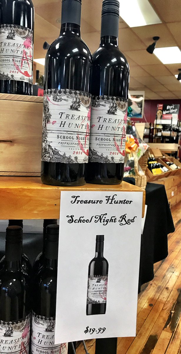 RozisWineHouse's tweet photo. Wine Arrival:
2014 Treasure Hunter Wines School Night Red
Price: $19.99
#cle #clewine #wine https://t.co/GadbvGmbEf
