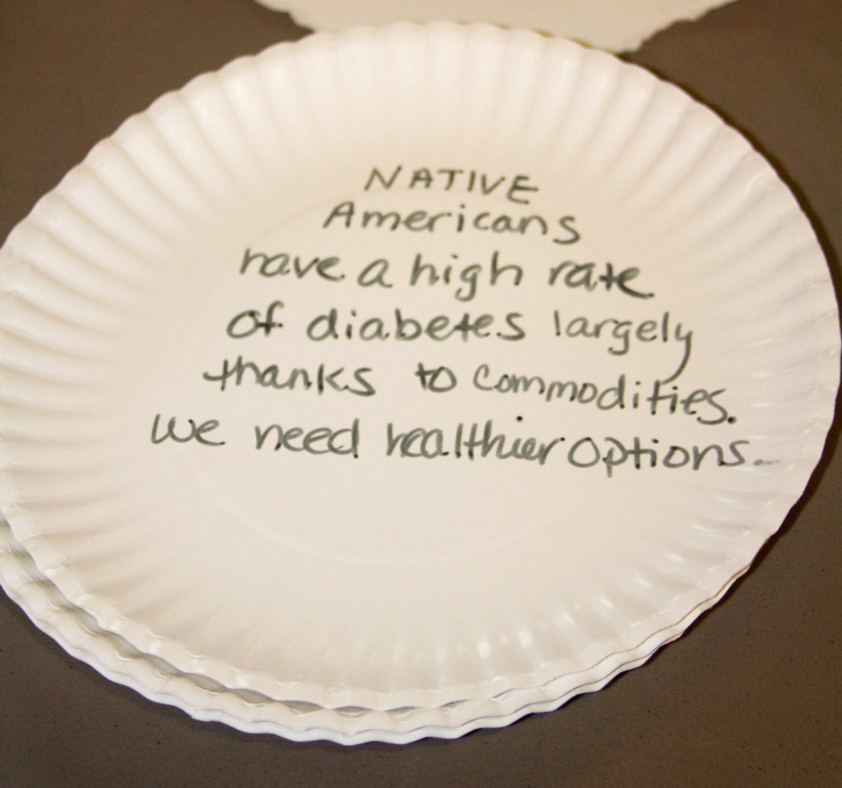 spst1958's tweet photo. @spst students participated in Paper Plate Project as hunger was theme for retreat. @spst alumna Mandy Caruso from NourishKC took the plates with her this week to Washington DC for the 2018 National Anti-Hunger Policy Conference. #hungerpc18 https://t.co/x5GU7MDyF1