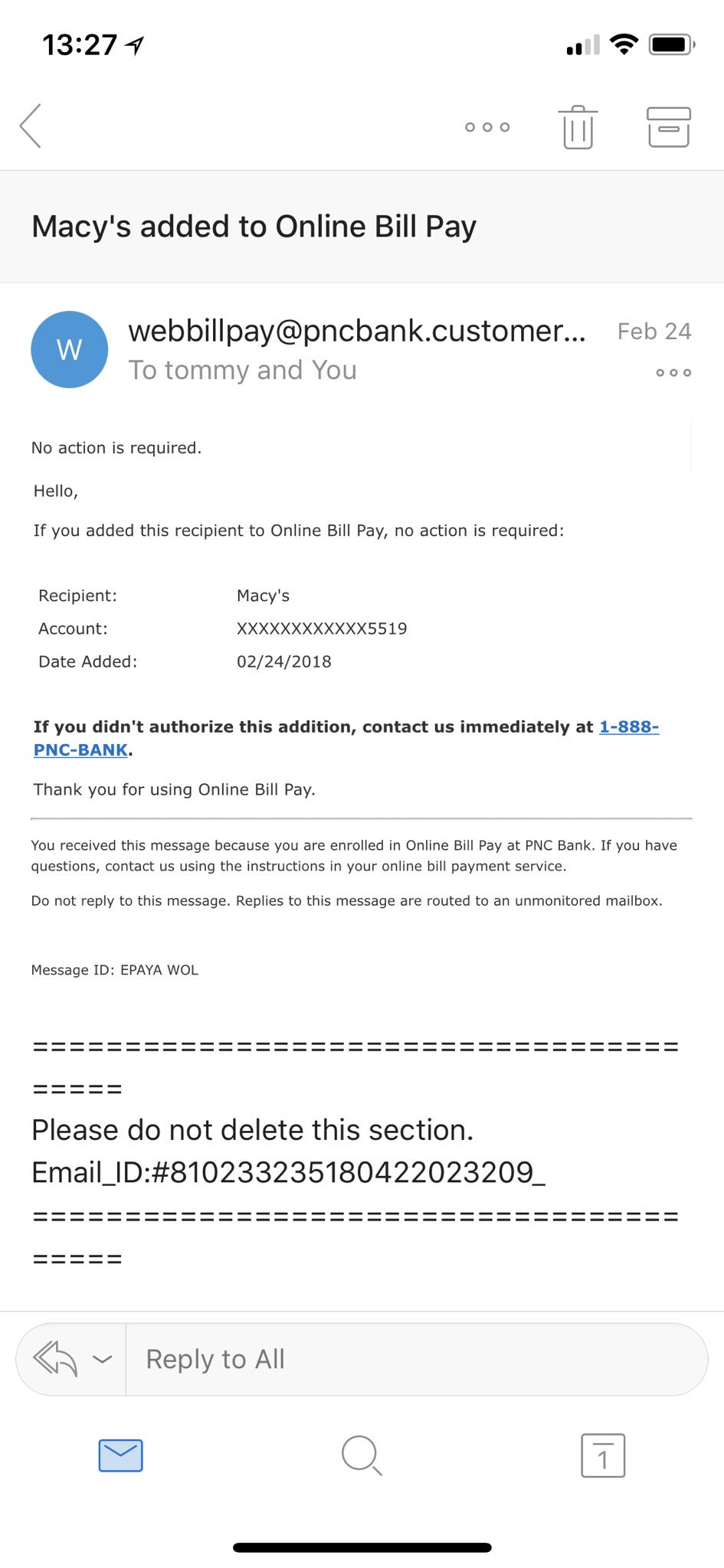 Chris Edwards on Twitter: "@PNCBank_Help You’re right, the email ...