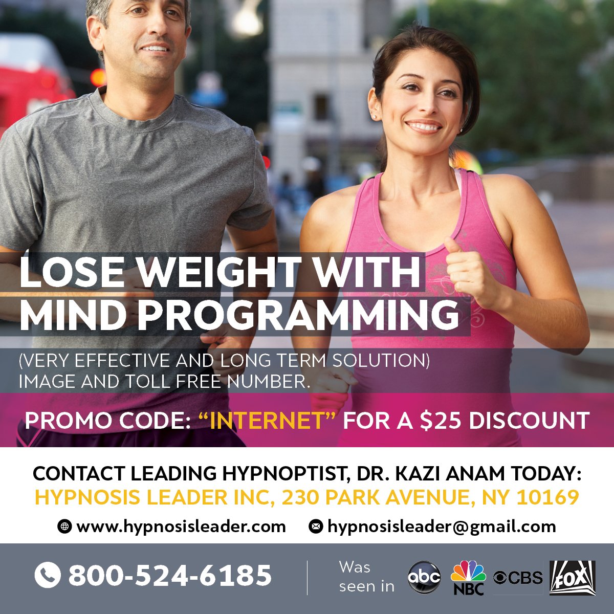 hypnosisNY's tweet photo. @Foreignbaddii You can do it.
Use PROMO CODE "INTERNET" for $25.00 discount on your session. 
Please call our toll free number 1-800-524-6185 for a 10 minute free consultation.
Email: hypnosisleader@gmail.com https://t.co/PUDBcuO7cz