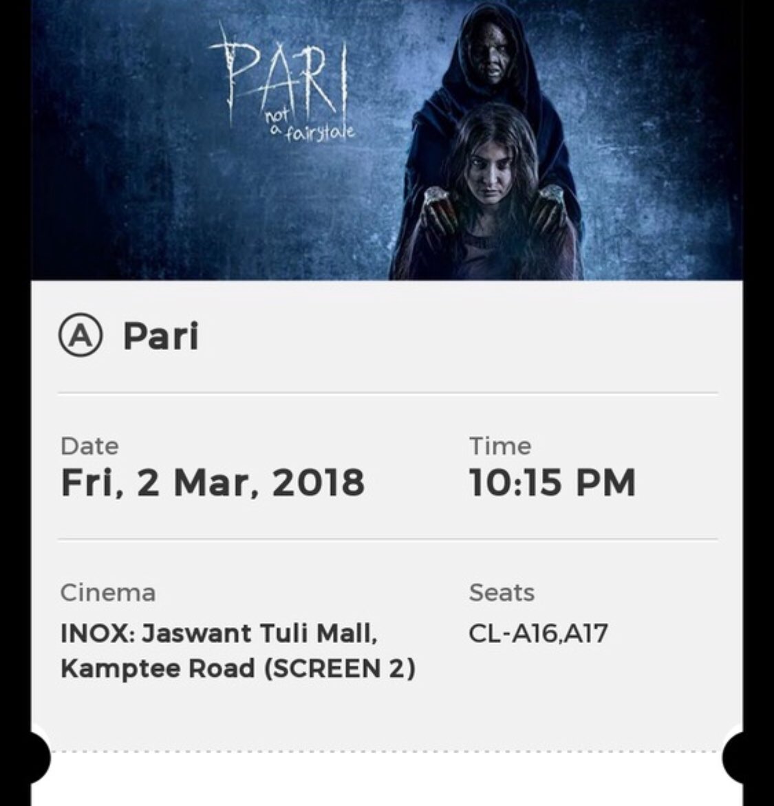 tRomil3's tweet photo. #PariTomorrow @AnushkaSharma #pari Already booked for tomorrow.
10 hours to witness one of the best n thrilling experience. https://t.co/YgyzwomKEm