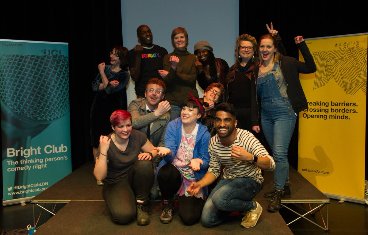 BrightClubLDN's tweet photo. If you missed #BrightClubLDN you missed out all stars rocked  amazing show non stop laughter@StratfordCircus #nerdyokes #science #comedy #EastLondon @steve_x @sophiescott @sarahjaynebell @michaelsulu @hashtagcerys @ozy_ismail @AnnaPloszajski @GeraldineHora12 @bechillcomedian https://t.co/8zf1JN38A9