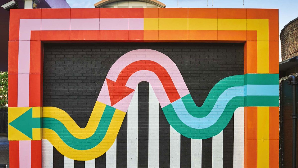 LindseyLangHome's tweet image. Are you a fan of supergraphics, transforming public spaces everywhere. This new book from @thamesandhudson explores over 60 examples. Nice interview with it's creator #SeanAdams.  bit.ly/2t9AP5Y #graphicdesign #supergraphics #typography