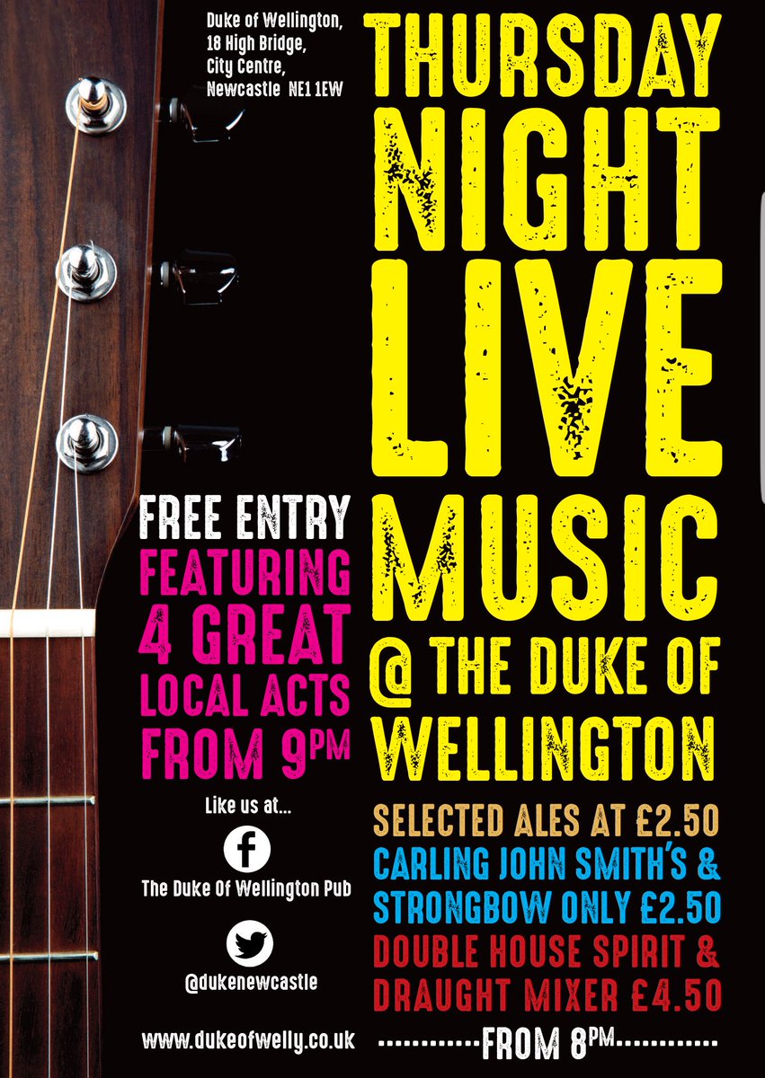 New everyday deals &amp; new Thursday night live deals at the Duke!!