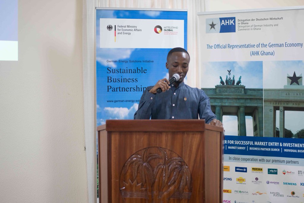 asforafriyie's tweet photo. I was honoured to address participants of the #1stGermanProjectDevelopmentTrainingWeek π©πͺπ¬π. The training is facilitated by the @giz_gmbh in collaboration with @AHKGhana and supported by @BMWi_Bund through @export_EE #MadeInGermany https://t.co/ftyWHUFHBN