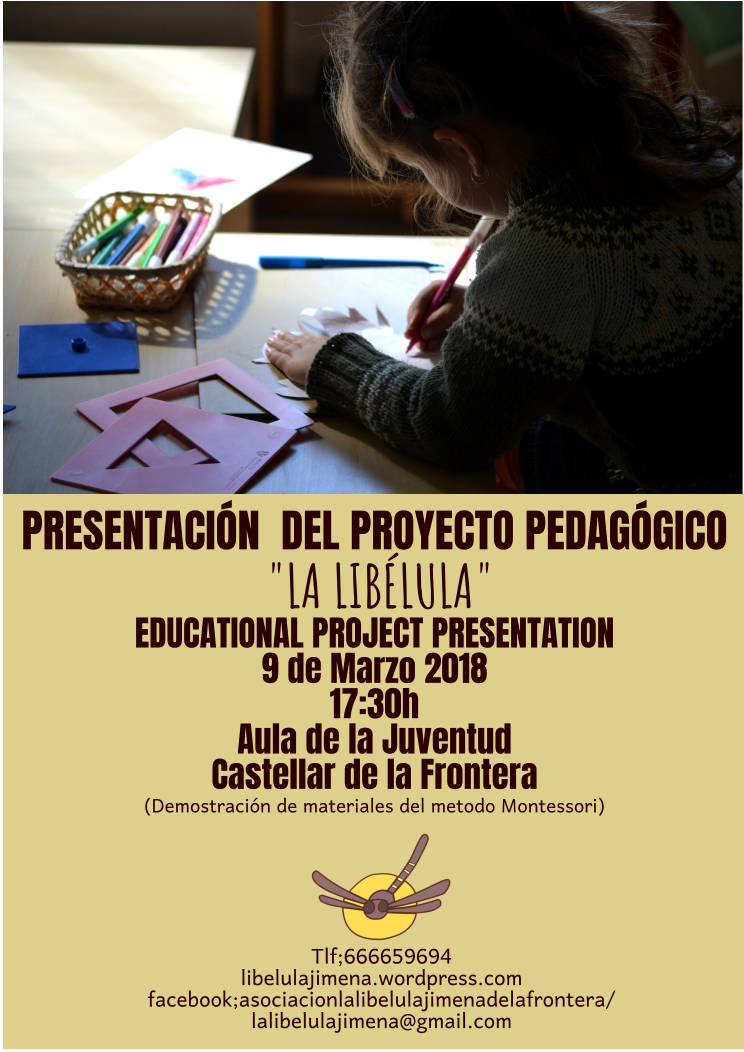 Charla explicativa de nuestro proyecto, Con demostraciones de cómo se  presentan los materiales en Montessori y explicación del día a día.
 No dudes en asistir si tienes hijos/as o te dedicas a la docencia o al trabajo con peques!!
 #montessori #castellar #campodegibraltar
