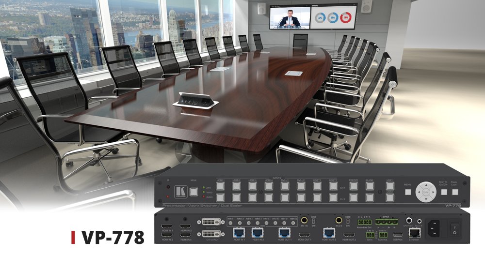 KramerElec's tweet photo. NEW seamless matrix switcher / dual-independent scaler for boardrooms / classrooms #HDBaseT, 4K30 output #kramerelectronics https://t.co/spBTWG4MBw https://t.co/kcubav0YyR