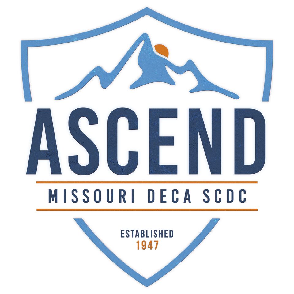 MODECA_VPCOM's tweet photo. 🚨 STATE HYPE ALERT 🚨

Say hello to the logo for Missouri DECA’s 70th State Career Development Conference in Kansas City!

Our theme for SCDC this year is to ASCEND Missouri DECA 🔷

Use the official hashtag #ASCENDKC70 on social media to share and promote SCDC 70! https://t.co/qql5RCqrWy