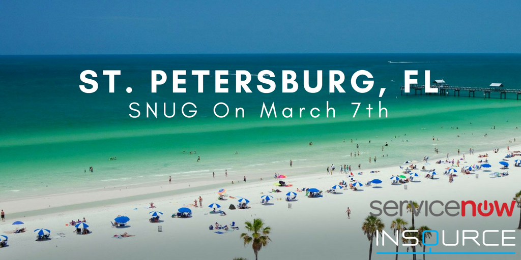 InsourceInc's tweet photo. Please join us for our North Florida SeviceNow User Group in St. Petersburg!
https://t.co/0AA9OimHYk https://t.co/ySFDuEKG4w