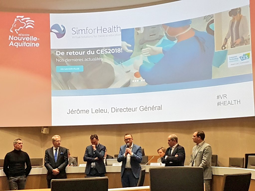 FrenchTechBdx's tweet photo. Pourquoi aller au @CES ?
"Nous avons signé un partenariat mondial pour la distribution de notre solution en Chine 🇲🇦" @jeromeleleu CEO @SimforHealth https://t.co/NzzzGHtXop