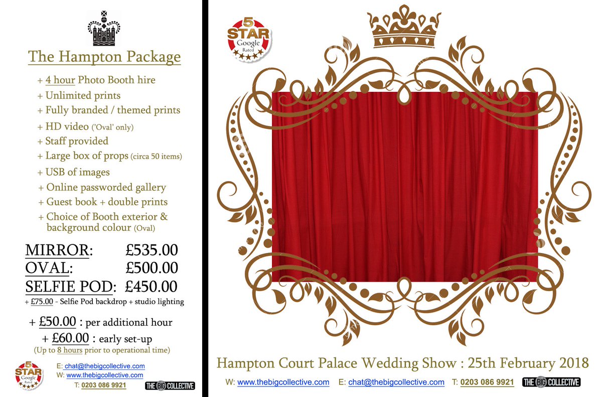 TBigCollective's tweet photo. Getting #married? Delighted to announce our promotional package for  #weddings, based on many years of experience and feedback from delighted  customers hiring our a high-spec #photobooth #selfiepod or one of our #interactive products. See reviews https://t.co/HcTOrrSA50 https://t.co/jspiolv8ZI