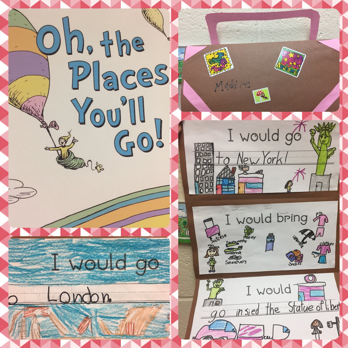 Oh the places they’d go! After reading the story, Ss designed suitcases &amp; packed them with information about where THEY would go! 💗 @CBSteveCashman #TitusPride #SouthSide #106wonders #ReadAcrossTitus