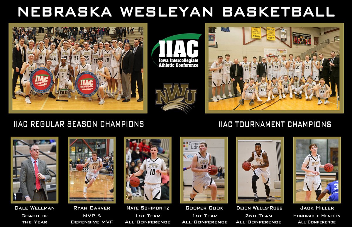 NWU_Basketball's tweet photo. Great day for Prairie Wolves basketball! All five starters were named to the All-IIAC teams &amp; Coach Wellman was named Coach of the Year for the 2nd straight season! #pwolfnation https://t.co/XRPgxggcsC