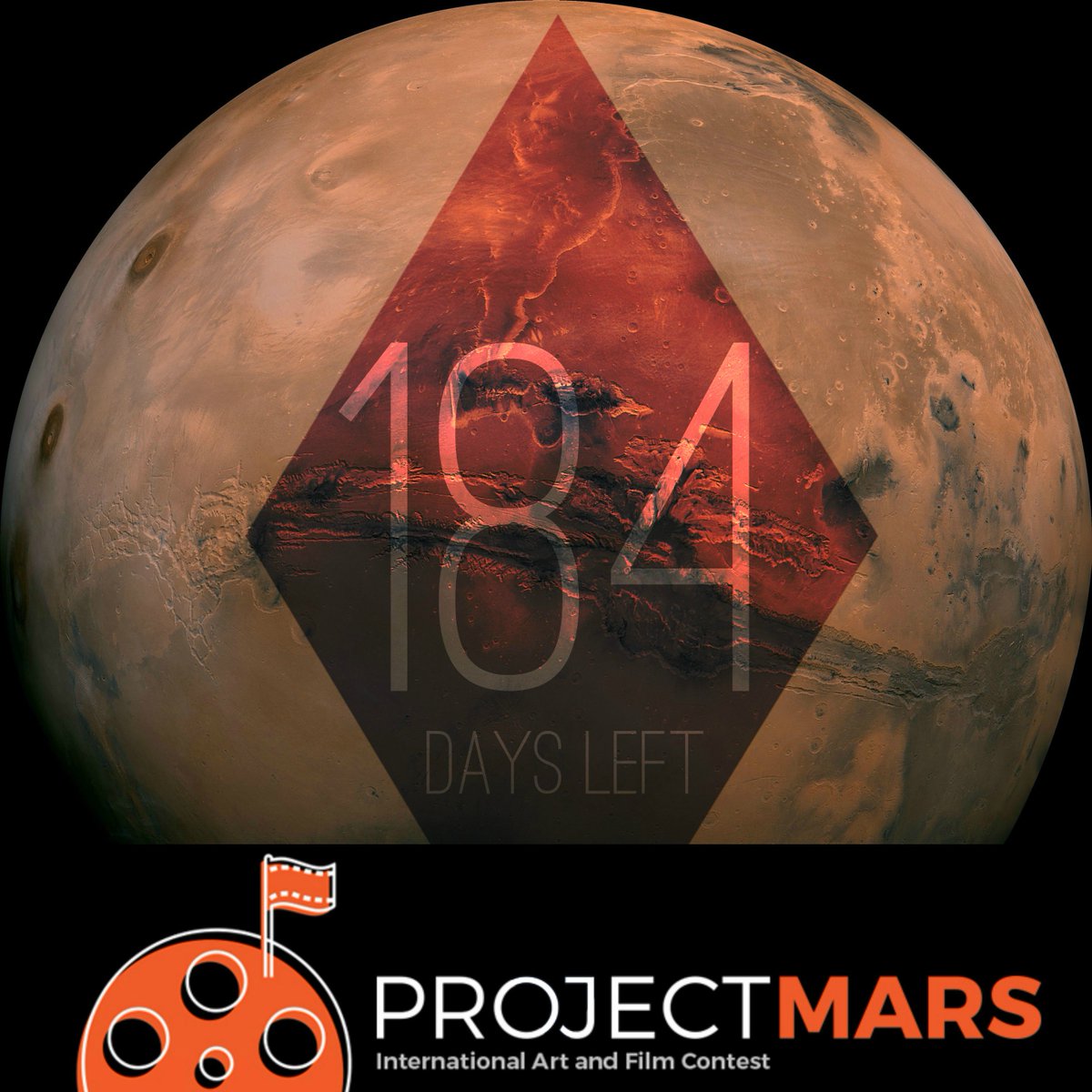 Have you been working on your story? You have 184 days to #ImagineMars and submit your films and graphic art to the Project Mars Competition. projectmarscompetition.com