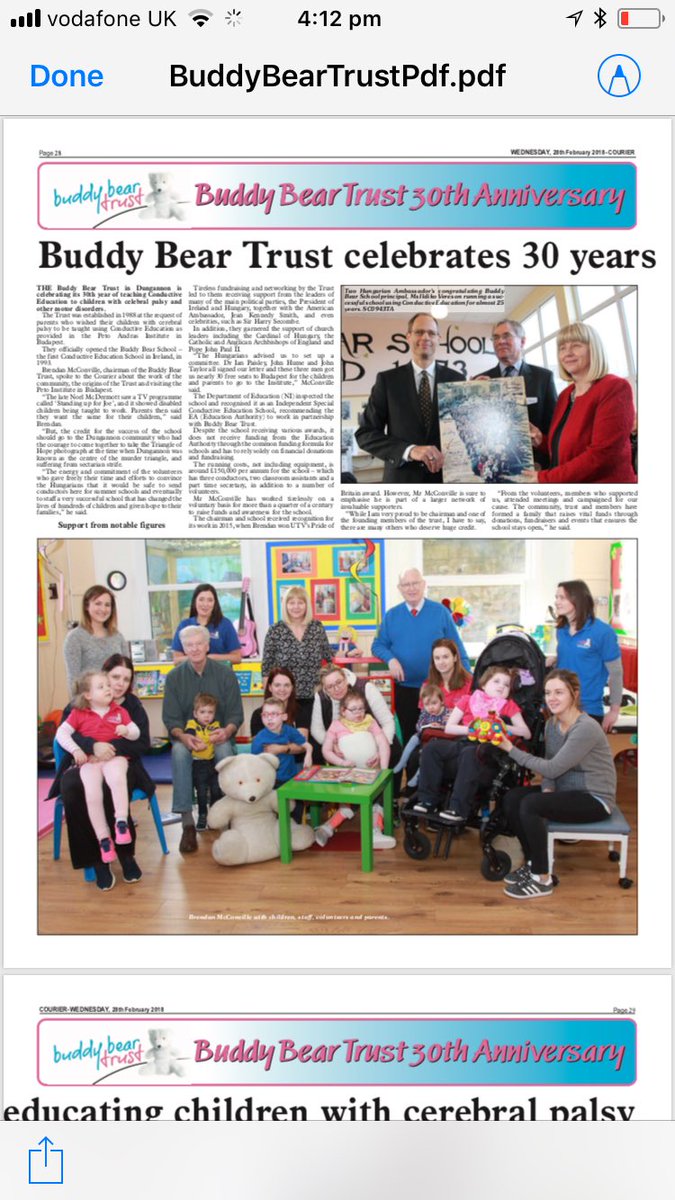 BuddyBearTrust2's tweet photo. @DrRaymondMc I am learning how to use this . Localpaper.   30 years ago I was appointed chair of newly formed. buddy Bear trust https://t.co/vOgUWx73p3