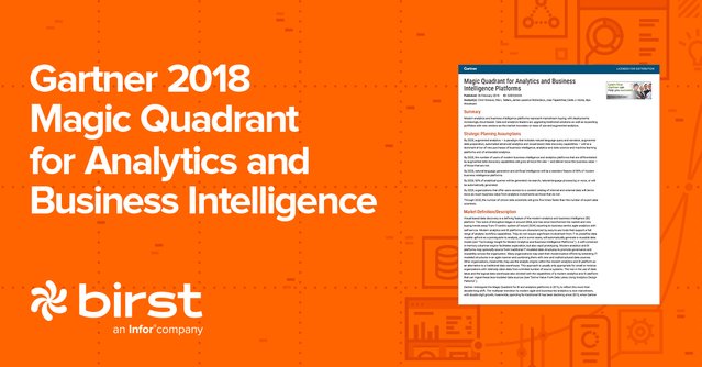 BrynzD's tweet photo. Download the 2018 @Gartner_inc Magic Quadrant for #Analytics and #BusinessIntelligence Platforms and learn more about how Gartner defines a modern analytics and #BI platform and the 5 use cases and 15 critical capabilities it tracked. https://t.co/xzDbS3qwb4 #TeamInfor https://t.co/7i8LSHJqwi