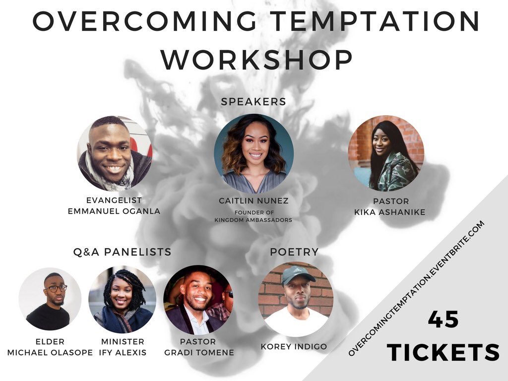 caitlin_dada's tweet image. Tickets on sale tomorrow at 6pm!! 

Only 45 spaces at this workshop! Make sure you get yours! #OvercomingTemptation 

Follow @_KAmbassadors for updates