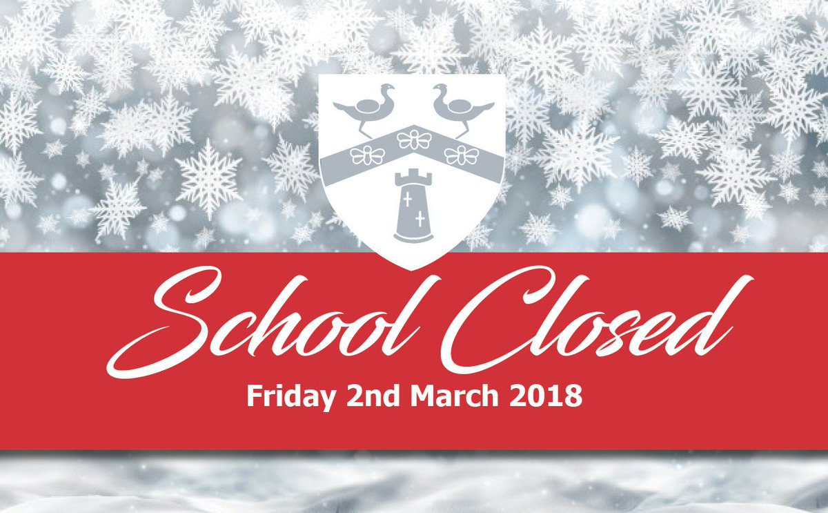 Challney Boys will be CLOSED on FRIDAY 2nd MARCH 2018 due to adverse weather conditions and water supply problems. Please keep checking our website/Twitter/Facebook for further updates. #coldweather #keepwarm #Luton