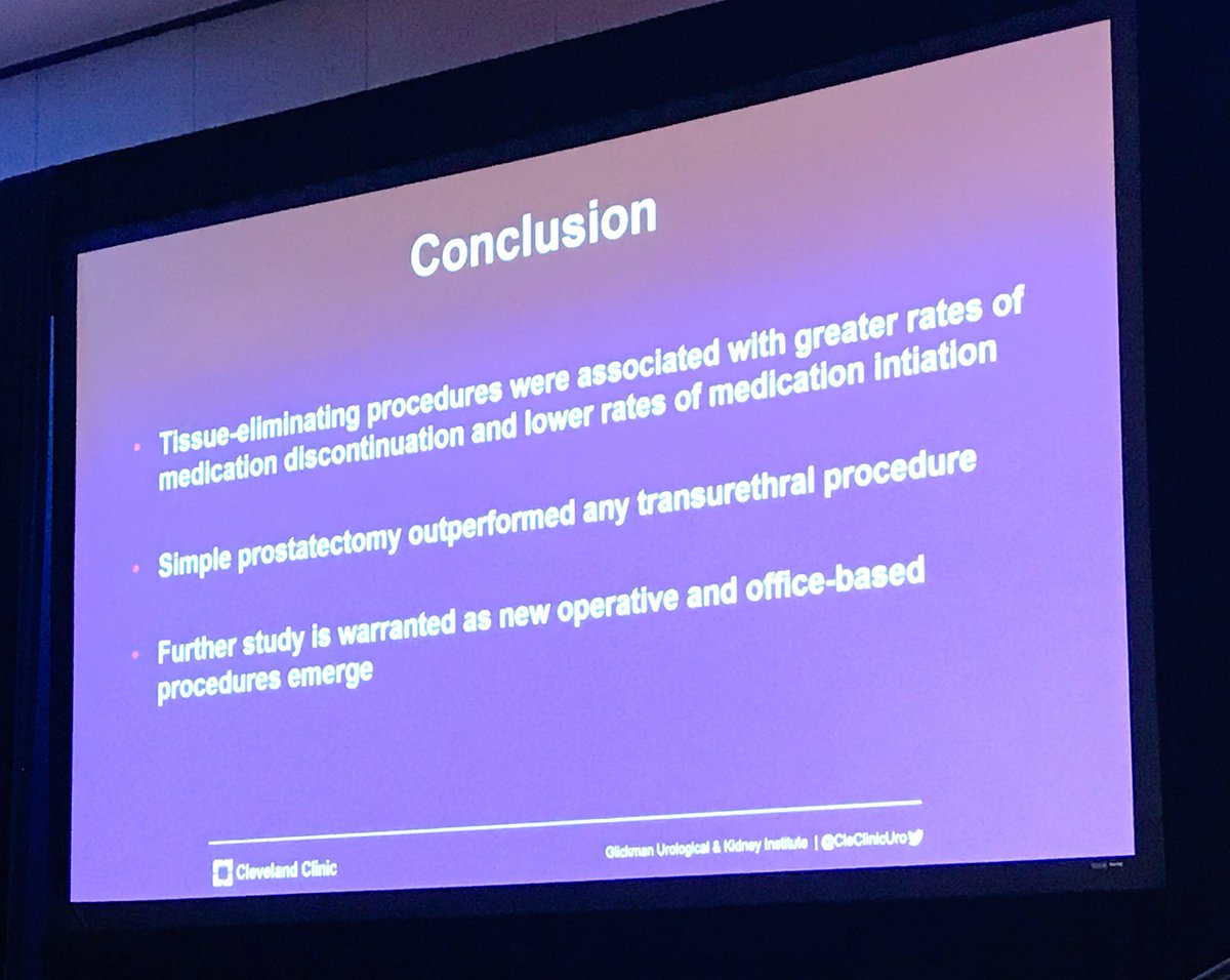 DrSCohen's tweet image. @BradGillMD @CleClinicUro presenting objective data regarding benefits of tissue-ablating bladder outlet therapies in avoidance of restarting medical management. #comparativeeffectiveness #SUFU18