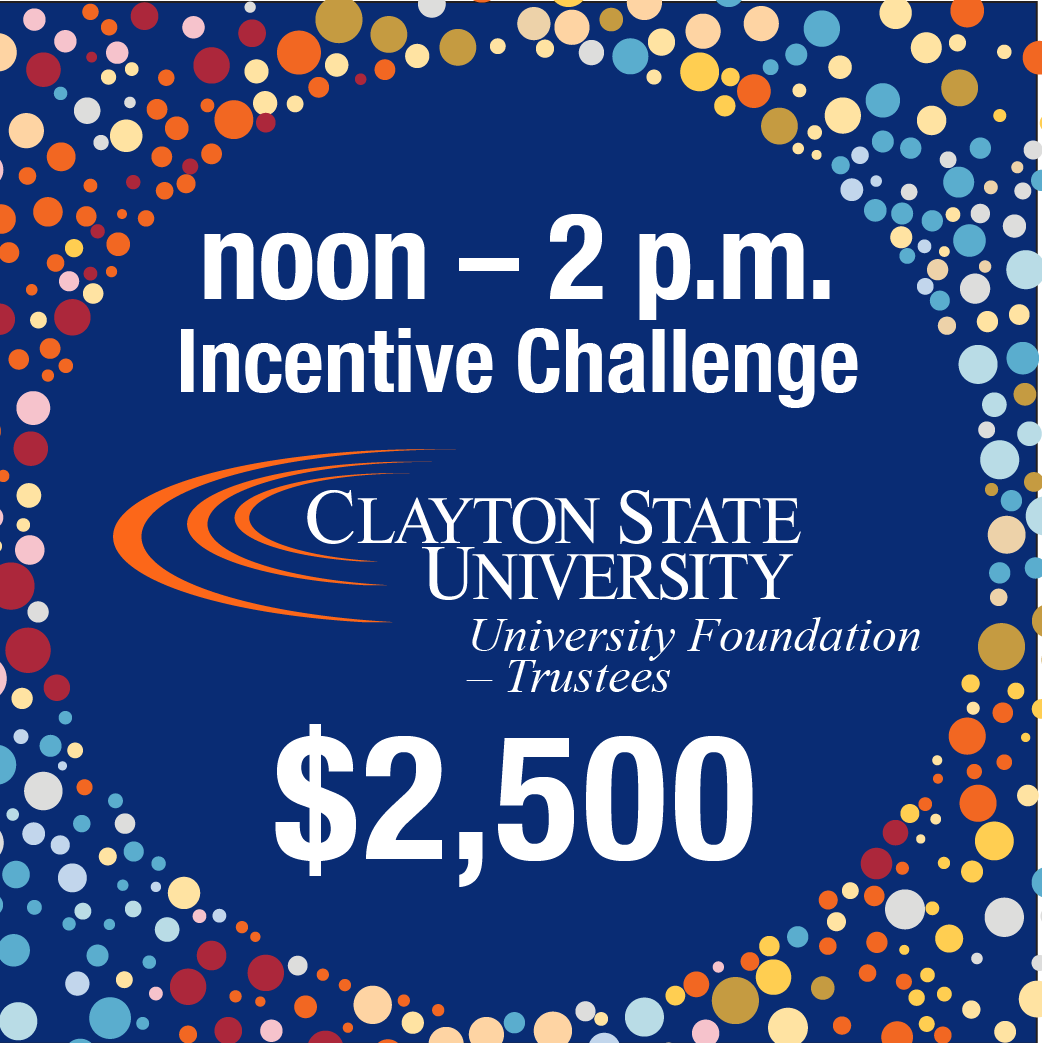 ClaytonState's tweet photo. We are so excited! The Senior Class Gift won the lunchtime incentive challenge sponsored by the Clayton State University Foundation Trustees! #HelpingFutureGenerations #OrangeTasselSquad #Give4Dreams https://t.co/kJn2x2Ht9c