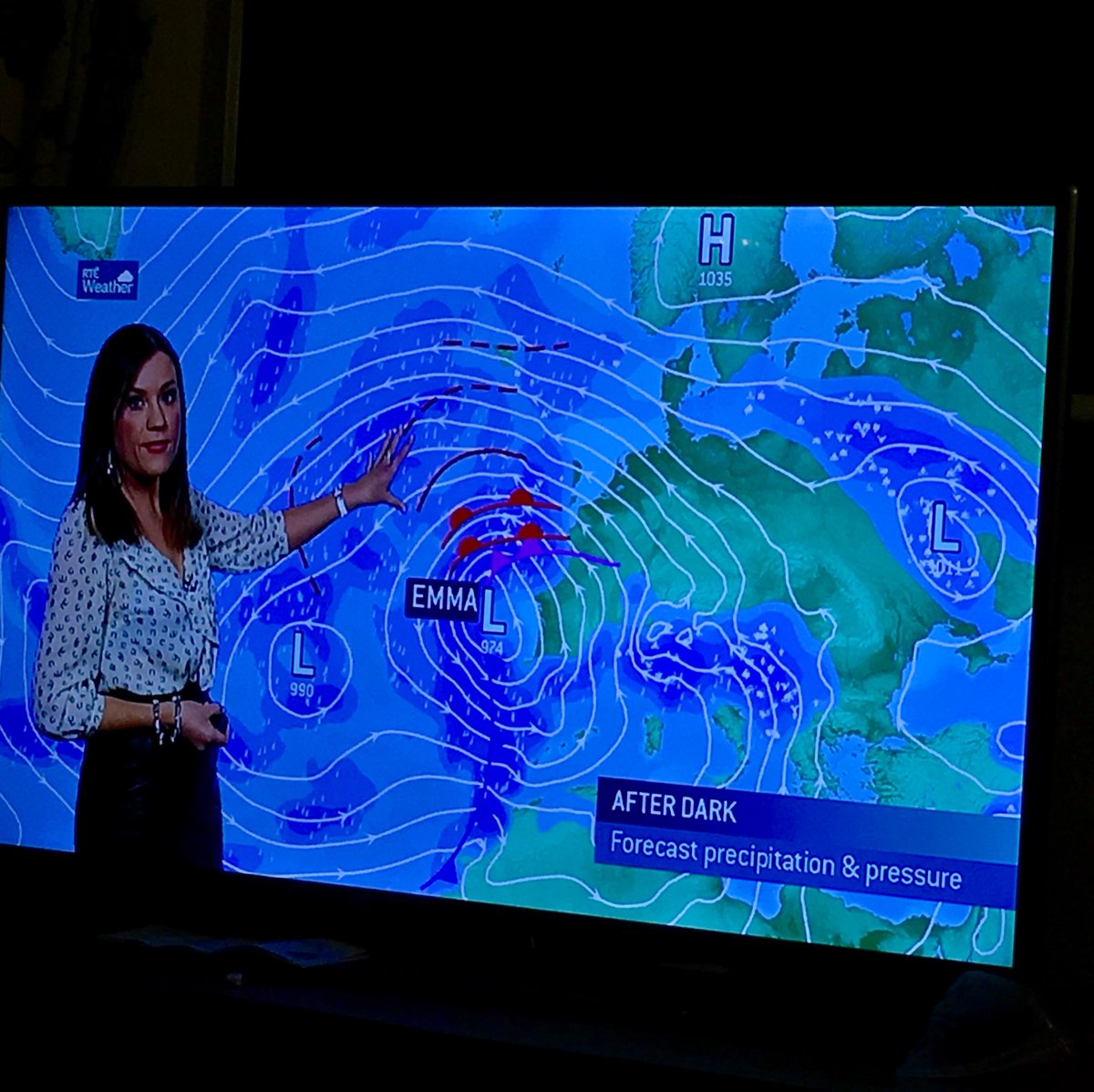David_Deeley's tweet photo. Where’s your jacket Siobhán? Is this what our Licence Fee is covering - a heated studio? #BeastFromTheEast dublin https://t.co/LLliKcG8jd